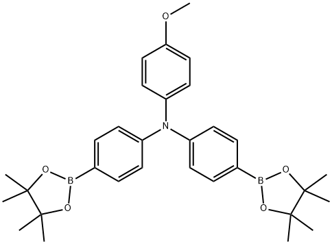 4-Methoxy-N,N-bis[4-(4,4,5,5-tetramethyl-1,3,2-dioxaborolan-2-yl)phenyl]benzenamine Structure