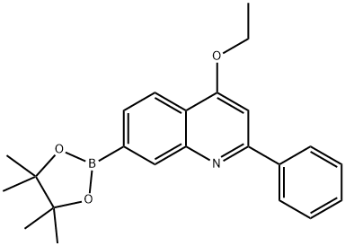 4-ETHOXY-2-PHENYL-7(4,4,5,5-TETRAMETHYL-1,3,2-DIOXABOROLAN-2-YL)QUINOLINE Structure