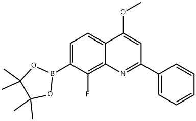 8-Fluoro-4-methoxy-2-phenyl-7-(4,4,5,5-tetramethyl-1,3,2-dioxaborolan-2-yl)quinoline Structure