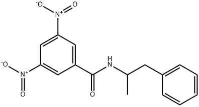 3,5-dinitro-N-(1-phenylpropan-2-yl)benzamide Structure