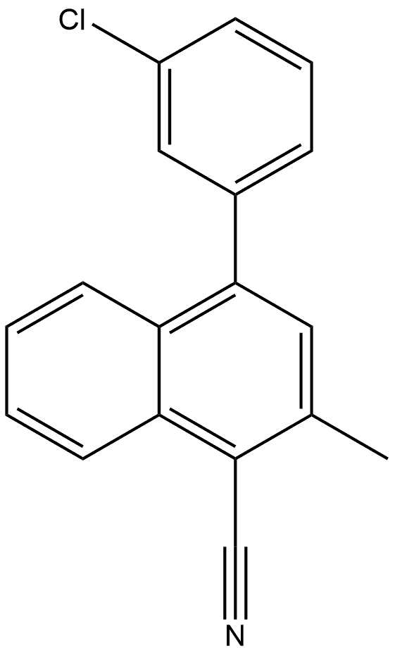 4-(3-Chlorophenyl)-2-methyl-1-naphthalenecarbonitrile Structure