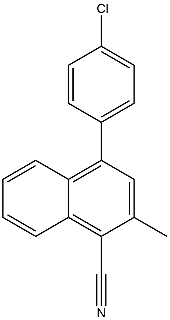 4-(4-Chlorophenyl)-2-methyl-1-naphthalenecarbonitrile Structure