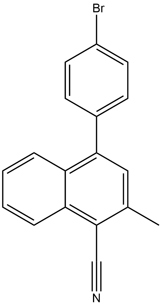 4-(4-Bromophenyl)-2-methyl-1-naphthalenecarbonitrile Structure