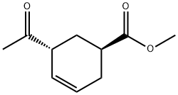 3-Cyclohexene-1-carboxylic acid, 5-acetyl-, methyl ester, trans- (9CI) Structure