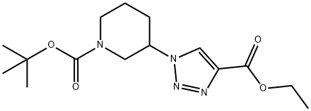 ETHYL 1-(1-BOC-PIPERIDIN-3-YL)-1,2,3-TRIAZOLE-4-CARBOXYLATE 구조식 이미지