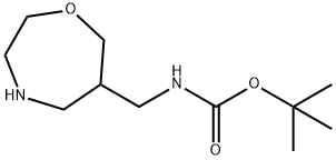 1,1-Dimethylethyl N-[(hexahydro-1,4-oxazepin-6-yl)methyl]carbamate Structure