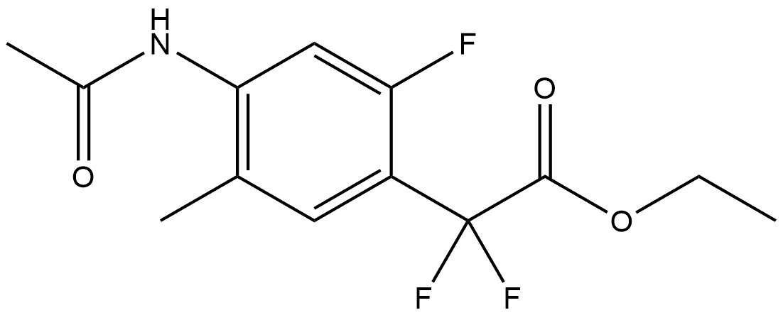 Benzeneacetic acid, 4-(acetylamino)-α,α,2-trifluoro-5-methyl-, ethyl ester Structure