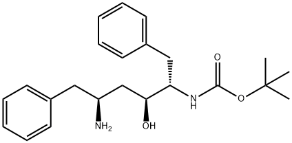 Carbamic acid, N-[(1S,2S,4S)-4-amino-2-hydroxy-5-phenyl-1-(phenylmethyl)pentyl]-, 1,1-dimethylethyl ester Structure