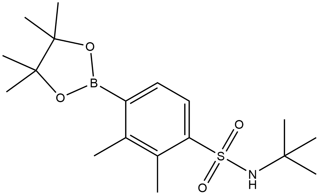 N-(tert-butyl)-2,3-dimethyl-4-(4,4,5,5-tetramethyl-1,3,2-dioxaborolan-2-yl)benzenesulfonamide Structure