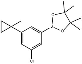 2-[3-Chloro-5-(1-methylcyclopropyl)phenyl]-4,4,5,5-tetramethyl-1,3,2-dioxaborolane Structure