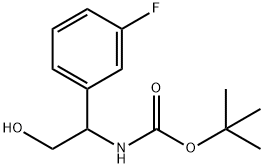 1-(3-fluoro-phenyl)-2-hydroxy-ethyl]-carbamic acid tert-butyl ester Structure