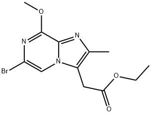 ethyl 6-bromo-8-methoxy-2-methylimidazo<1,2-a>pyrazine-3-acetate Structure