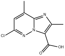 Imidazo[1,2-b]pyridazine-3-carboxylic acid, 6-chloro-2,8-dimethyl- Structure