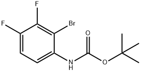 Carbamic acid, N-(2-bromo-3,4-difluorophenyl)-, 1,1-dimethylethyl ester 구조식 이미지