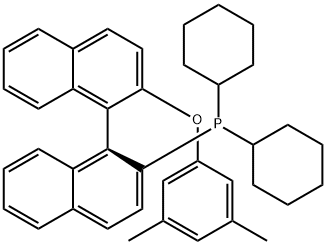(1R)-Dicyclohexyl(2'-(3,5-dimethylphenoxy)-[1,1'-binaphthalen]-2-yl)phosphine 구조식 이미지