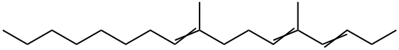 3,5,9-Heptadecatriene, 5,9-dimethyl- Structure