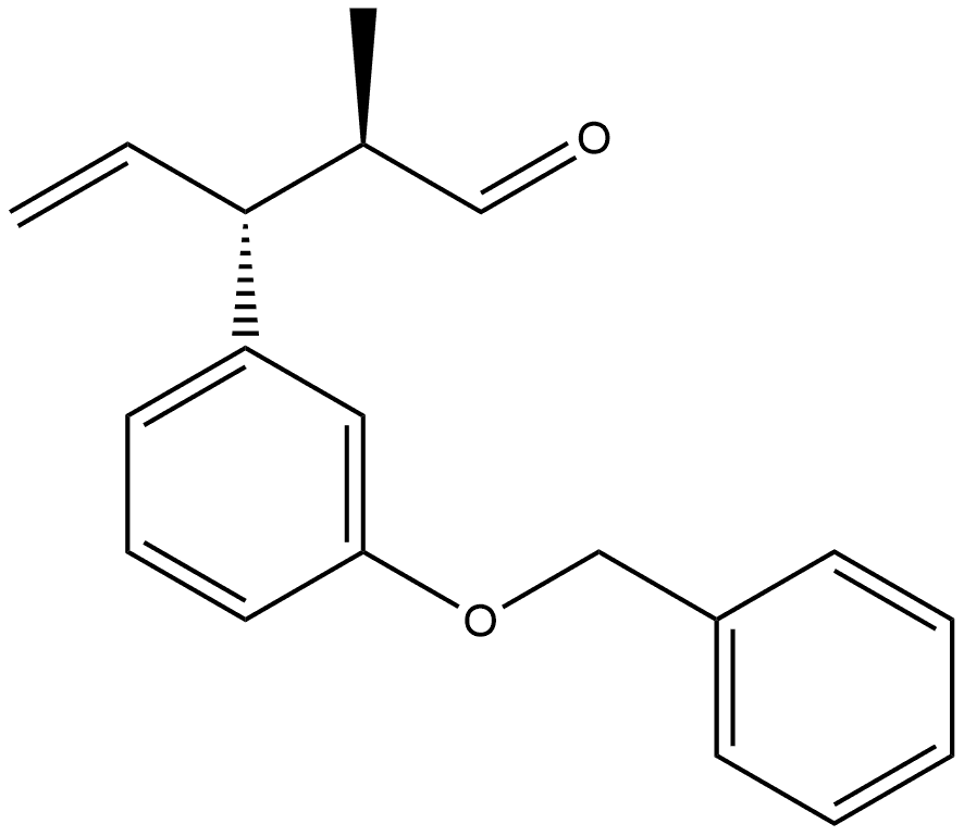 Benzenepropanal, β-ethenyl-α-methyl-3-(phenylmethoxy)-, (αR,βR)- Structure