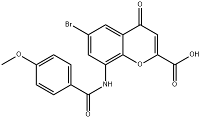 6-bromo-8-(4-methoxybenzamido)-4-oxo-4H-chromene-2-carboxylic acid Structure