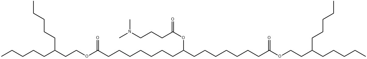 Heptadecanedioic acid, 9-[4-(dimethylamino)-1-oxobutoxy]-, 1,17-bis(3-pentyloctyl) ester Structure