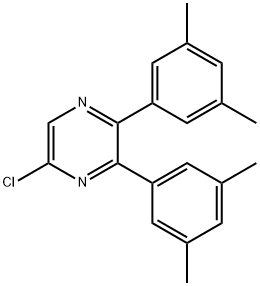 Pyrazine, 5-chloro-2,3-bis(3,5-dimethylphenyl)- Structure