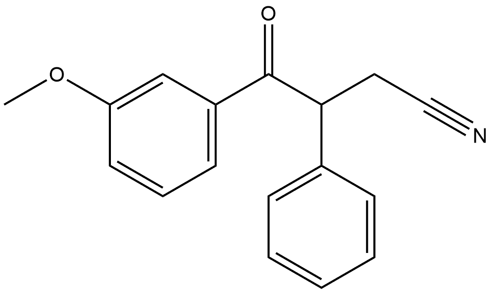 4-(3-methoxyphenyl)-4-oxo-3-phenylbutanenitrile 구조식 이미지