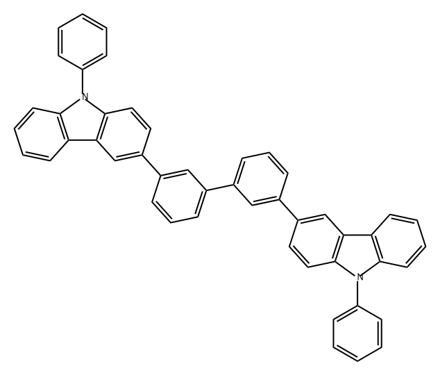 9H-Carbazole, 3,3'-[1,1'-biphenyl]-3,3'-diylbis[9-phenyl- Structure