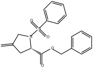 L-Proline, 4-methylene-1-(phenylsulfonyl)-, phenylmethyl ester 구조식 이미지