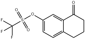 Methanesulfonic acid, 1,1,1-trifluoro-, 5,6,7,8-tetrahydro-8-oxo-2-naphthalenyl ester 구조식 이미지