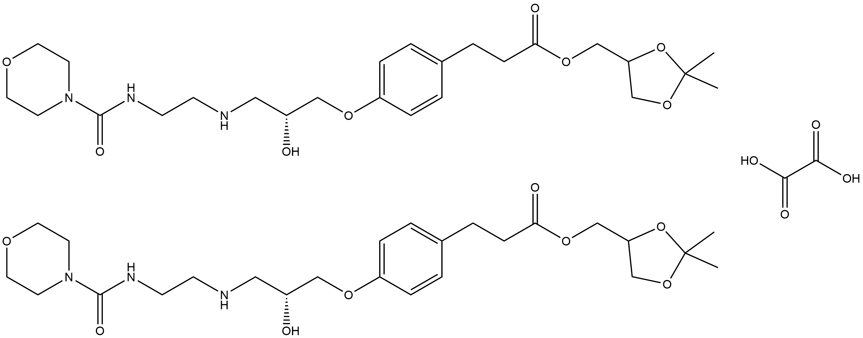 Landiolol Impurity 7 Hemioxalate Structure