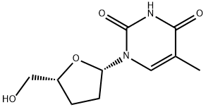 3'-Deoxy-L-thymidine Structure