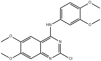 4-Quinazolinamine, 2-chloro-N-(3,4-dimethoxyphenyl)-6,7-dimethoxy- Structure