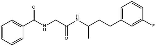 Benzamide, N-[2-[[3-(3-fluorophenyl)-1-methylpropyl]amino]-2-oxoethyl]- Structure