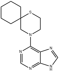 1-Thia-4-azaspiro[5.5]undecane, 4-(9H-purin-6-yl)- Structure