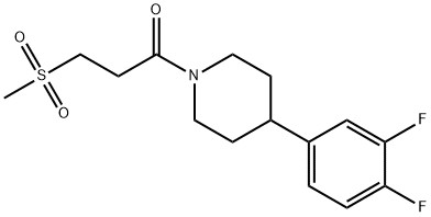 1-[4-(3,4-difluorophenyl)piperidin-1-yl]-3-methane
sulfonylpropan-1-one Structure