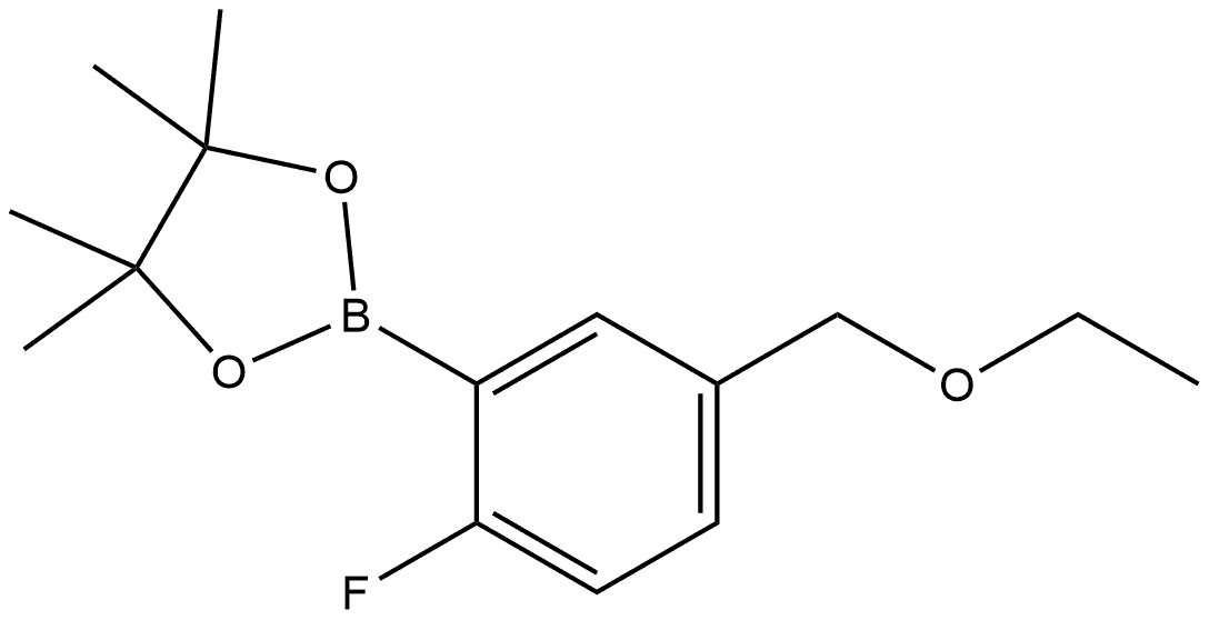 2-[5-(Ethoxymethyl)-2-fluorophenyl]-4,4,5,5-tetramethyl-1,3,2-dioxaborolane Structure