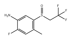 Benzenamine, 2-fluoro-4-methyl-5-[(2,2,2-trifluoroethyl)sulfinyl]- Structure