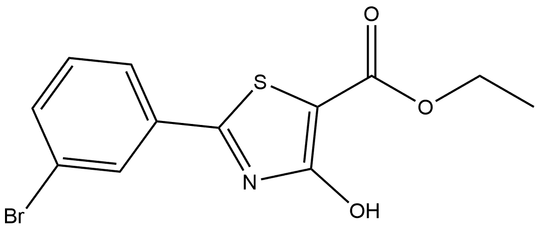 Ethyl 2-(3-bromophenyl)-4-hydroxy-5-thiazolecarboxylate Structure