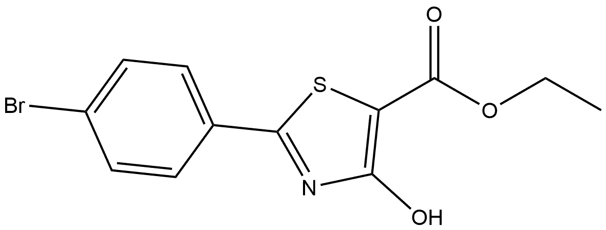 Ethyl 2-(4-bromophenyl)-4-hydroxy-5-thiazolecarboxylate Structure