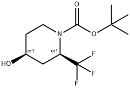 rel-tert-butyl (2R,4S)-4-hydroxy-2-(trifluoromethyl)piperidine-1-carboxylate Structure