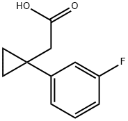 Cyclopropaneacetic acid, 1-(3-fluorophenyl)- Structure