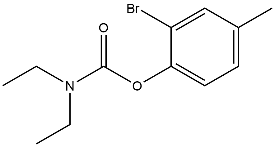 2-Bromo-4-methylphenyl N,N-diethylcarbamate Structure