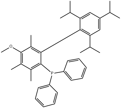 Phosphine, [5-methoxy-3,4,6-trimethyl-2',4',6'-tris(1-methylethyl)[1,1'-biphenyl]-2-yl]diphenyl- Structure