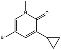 2(1H)-Pyridinone, 5-bromo-3-cyclopropyl-1-methyl- Structure