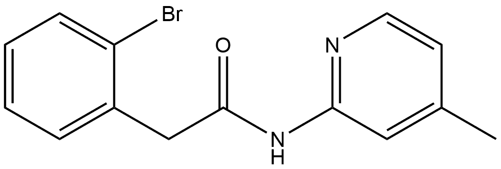 2-Bromo-N-(4-methyl-2-pyridinyl)benzeneacetamide Structure