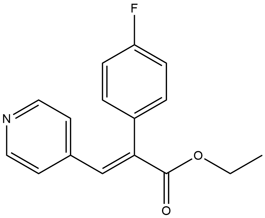 Benzeneacetic acid, 4-fluoro-α-(4-pyridinylmethylene)-, ethyl ester, (αE)- Structure