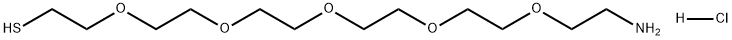 3,6,9,12,15-Pentaoxaheptadecane-1-thiol, 17-amino-, hydrochloride (1:1) Structure