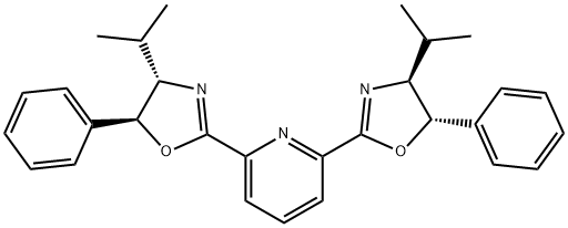 2,6-Bis((4S,5S)-4-isopropyl-5-phenyl-4,5-dihydrooxazol-2-yl)pyridine Structure