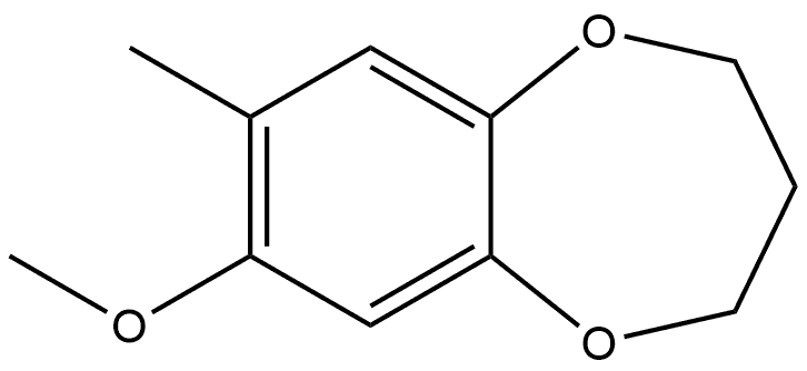 3,4-Dihydro-7-methoxy-8-methyl-2H-1,5-benzodioxepin Structure