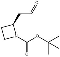 (S)-2-(2-Oxo-ethyl)-azetidine-1-carboxylic acid tert-butyl ester Structure