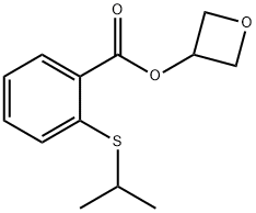 Benzoic acid, 2-[(1-methylethyl)thio]-, 3-oxetanyl ester Structure